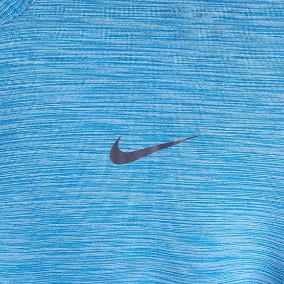 Mens Blue Nike Dri-Fit Pullover Shirt 1/4 Zip Long Sleeve Mock Neck Size L - Picture 7 of 14